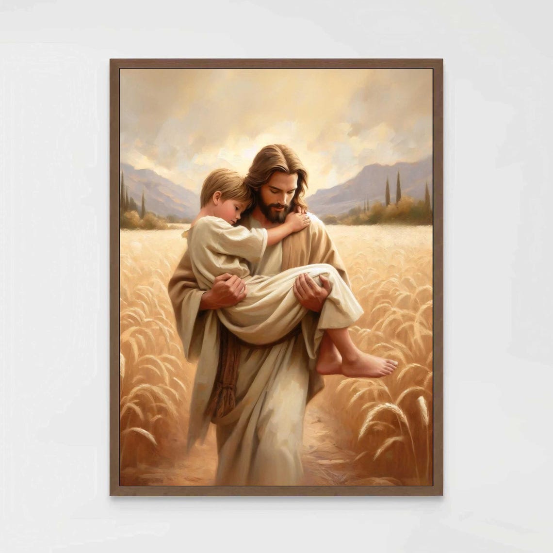 Saved By Jesus Christian Nursery Art Print