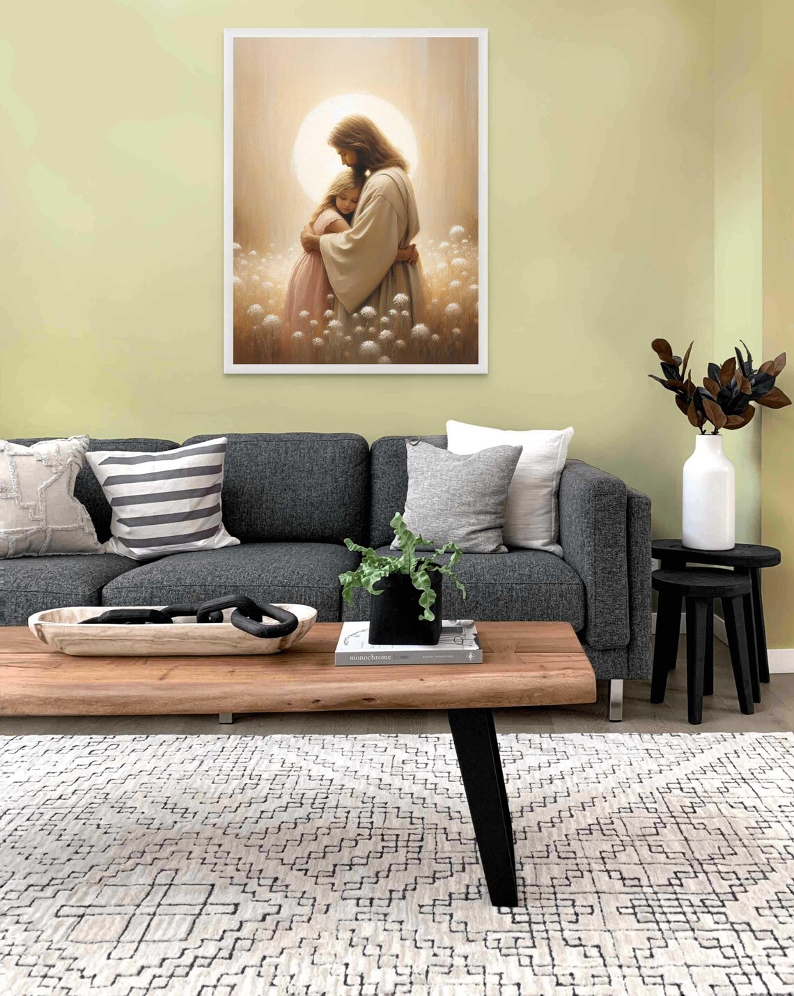 Jesus With Girl, Christian Art Poster - Image 2
