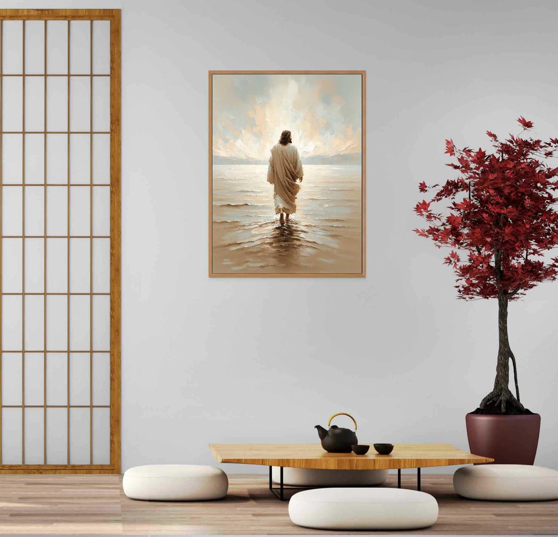 Jesus Walks On Water Christian Painting, Bible Art - Image 5