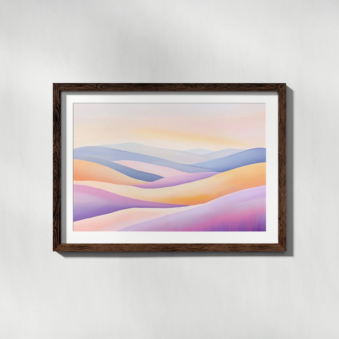 Abstract Pastel Rolling Hills In Pink Purple Peach Layers Poster - Image 4