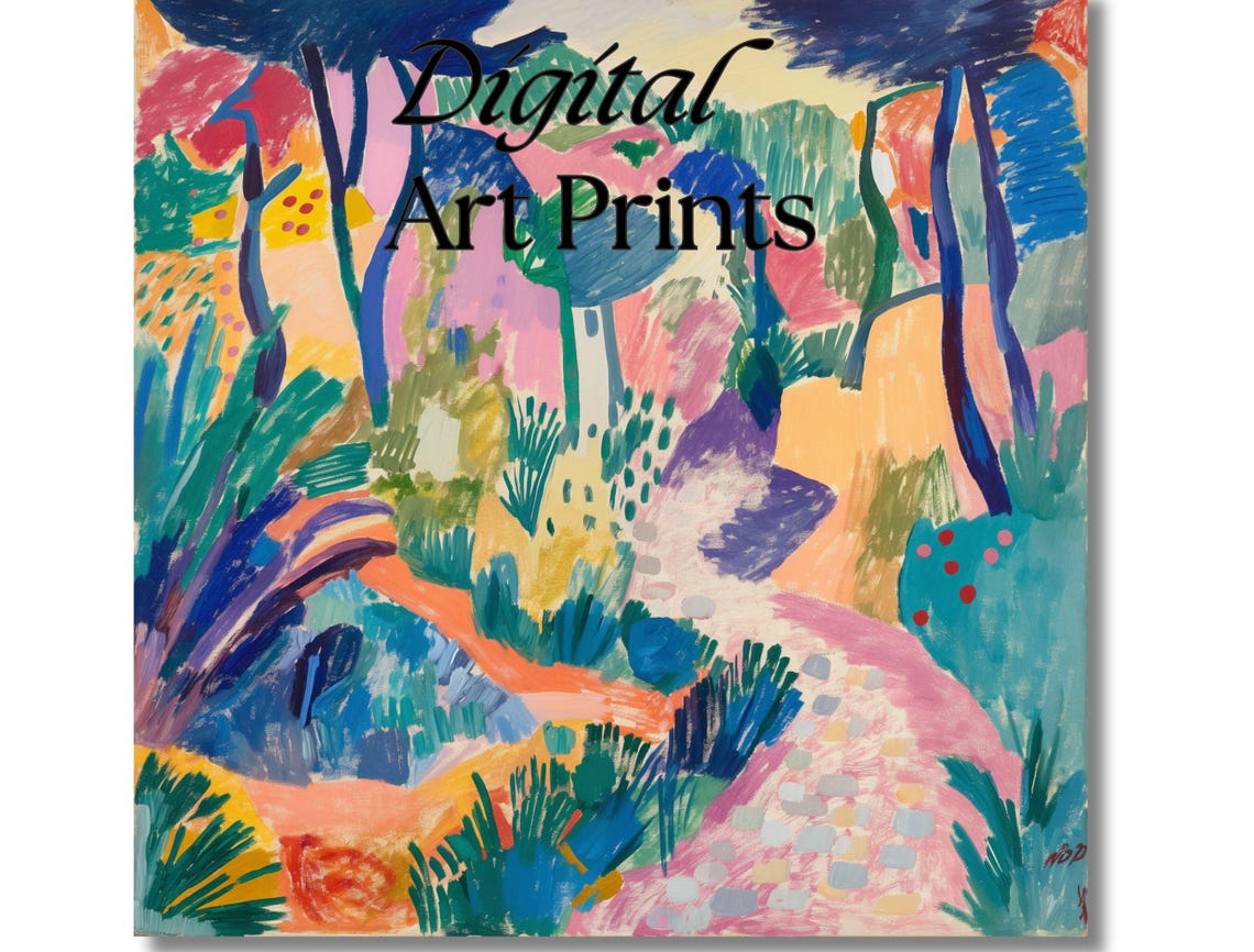 Fauvist Forest Landscape Colorful Abstract Expressionist Art Poster - Image 5