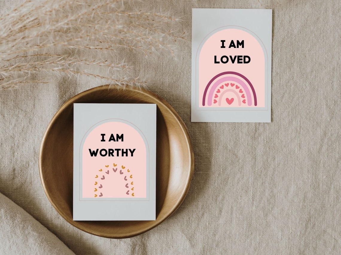 Positive Affirmation Cards for Kids Rainbow Encouragement Card Print - Image 8