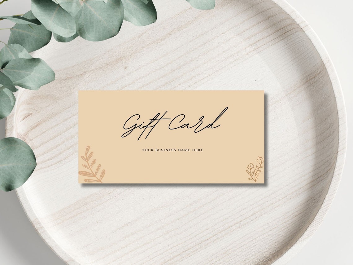 Editable Gift Card Template for Small Business Boho Floral Card Print - Image 4