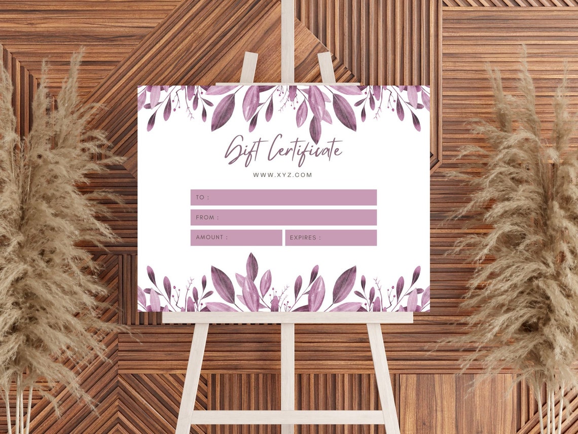 Editable Gift Certificate Template Gift Certificate Template Modern Gift Certificate Editable Gift Card Instant Gift Voucher - Image 2