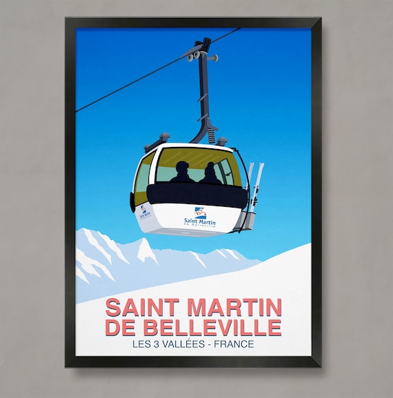 Saint Martin De Belleville Ski Resort Travel Poster