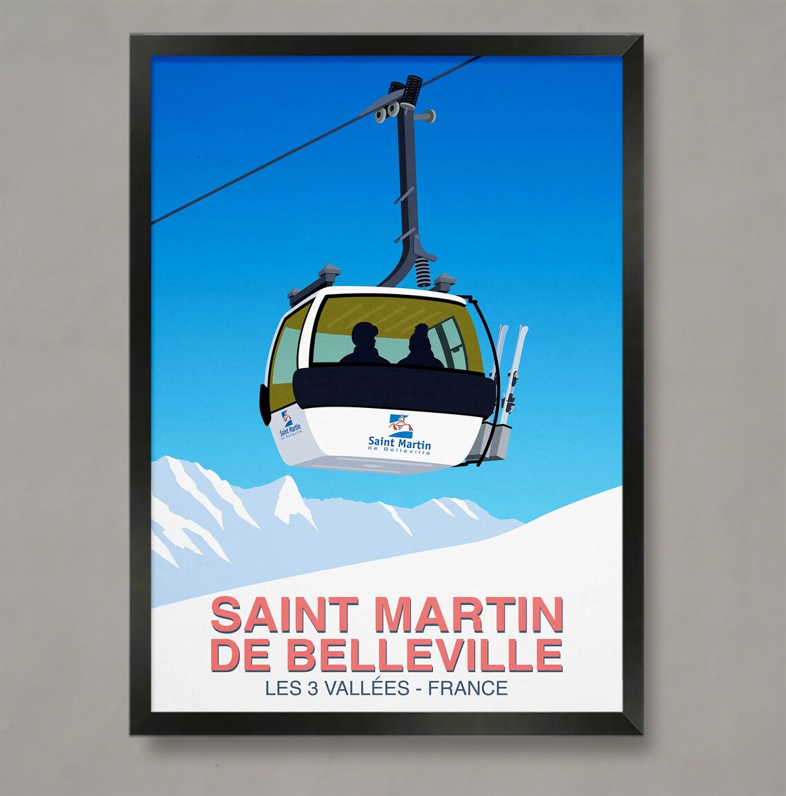 Saint Martin De Belleville Ski Resort Travel Poster
