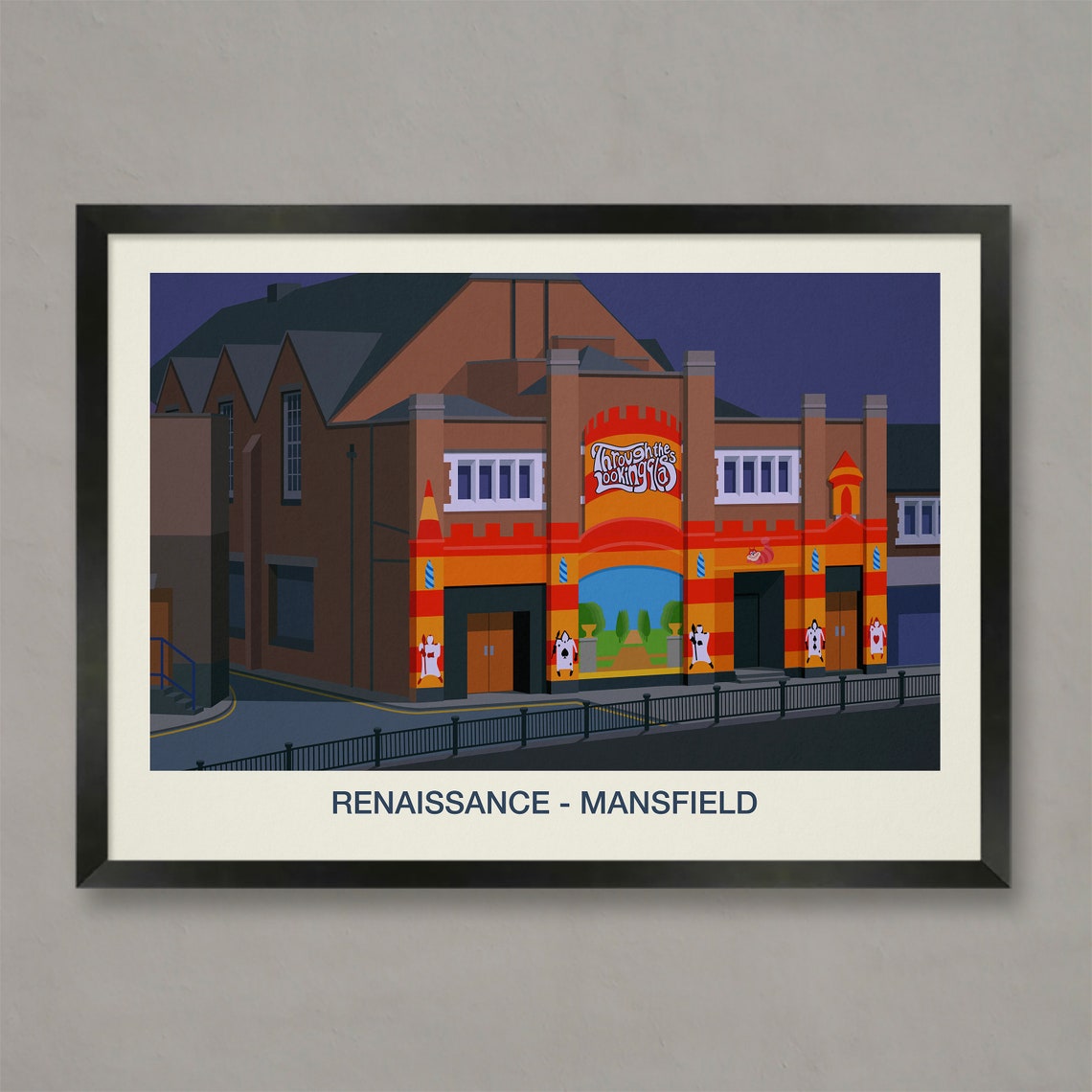 Renaissance Mansfield Nightclub Poster Alice Wonderland Mural Art