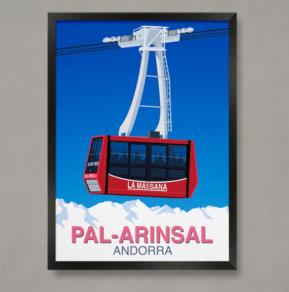 Pal Arinsal Ski Poster Ski Resort Poster Ski Print Snowboard Poster Ski Gifts Ski Poster