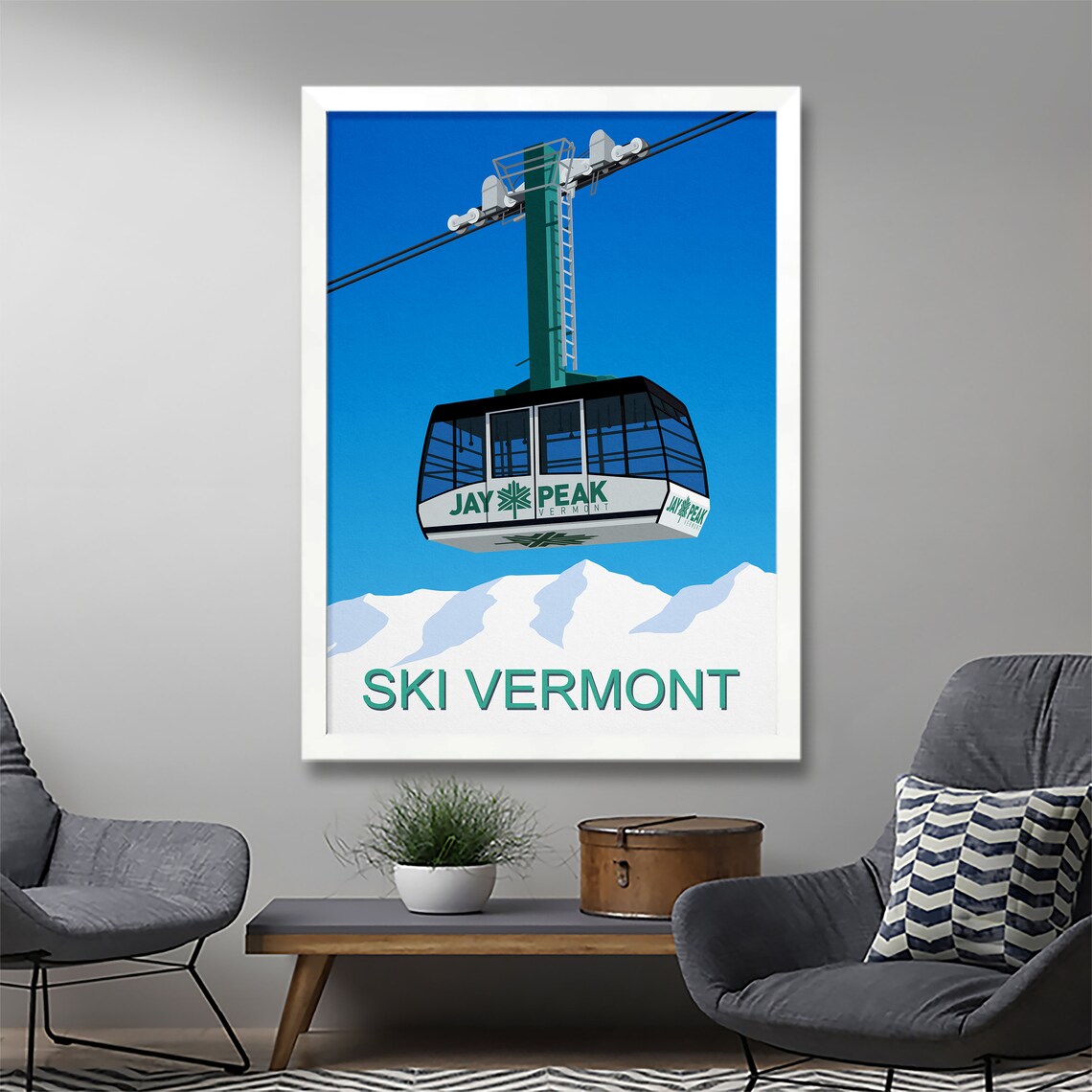 Jay Peak Ski Resort Travel Poster, Ski Resort - Image 2