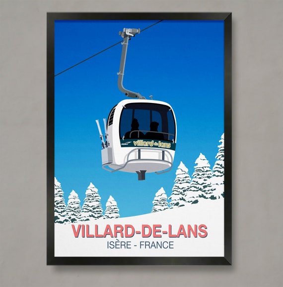 Villard De Lans Ski Poster Ski Resort Poster Ski Print Snowboard Poster Ski Gifts Ski Poster