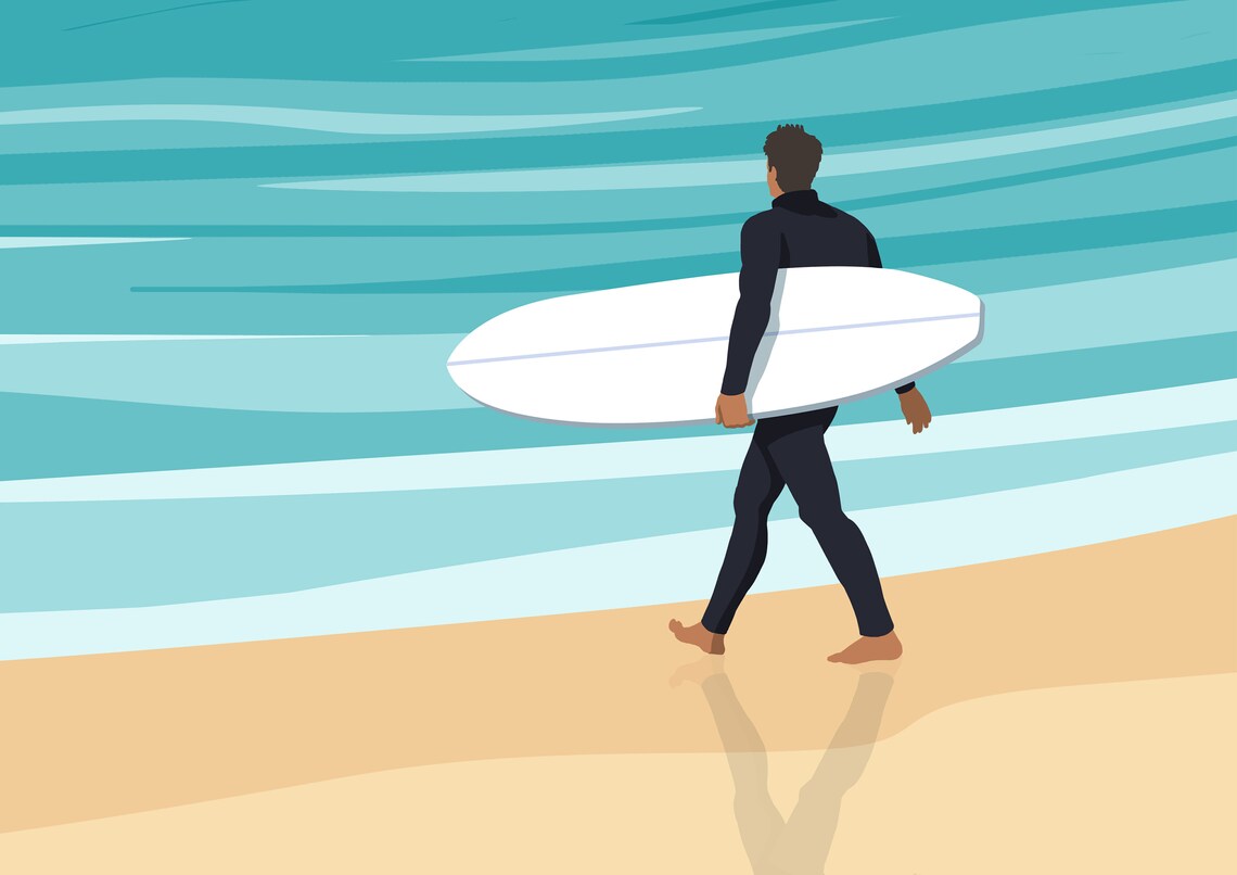 Cornwall Vintage Surf Poster, Surfing Travel Poster - Image 3