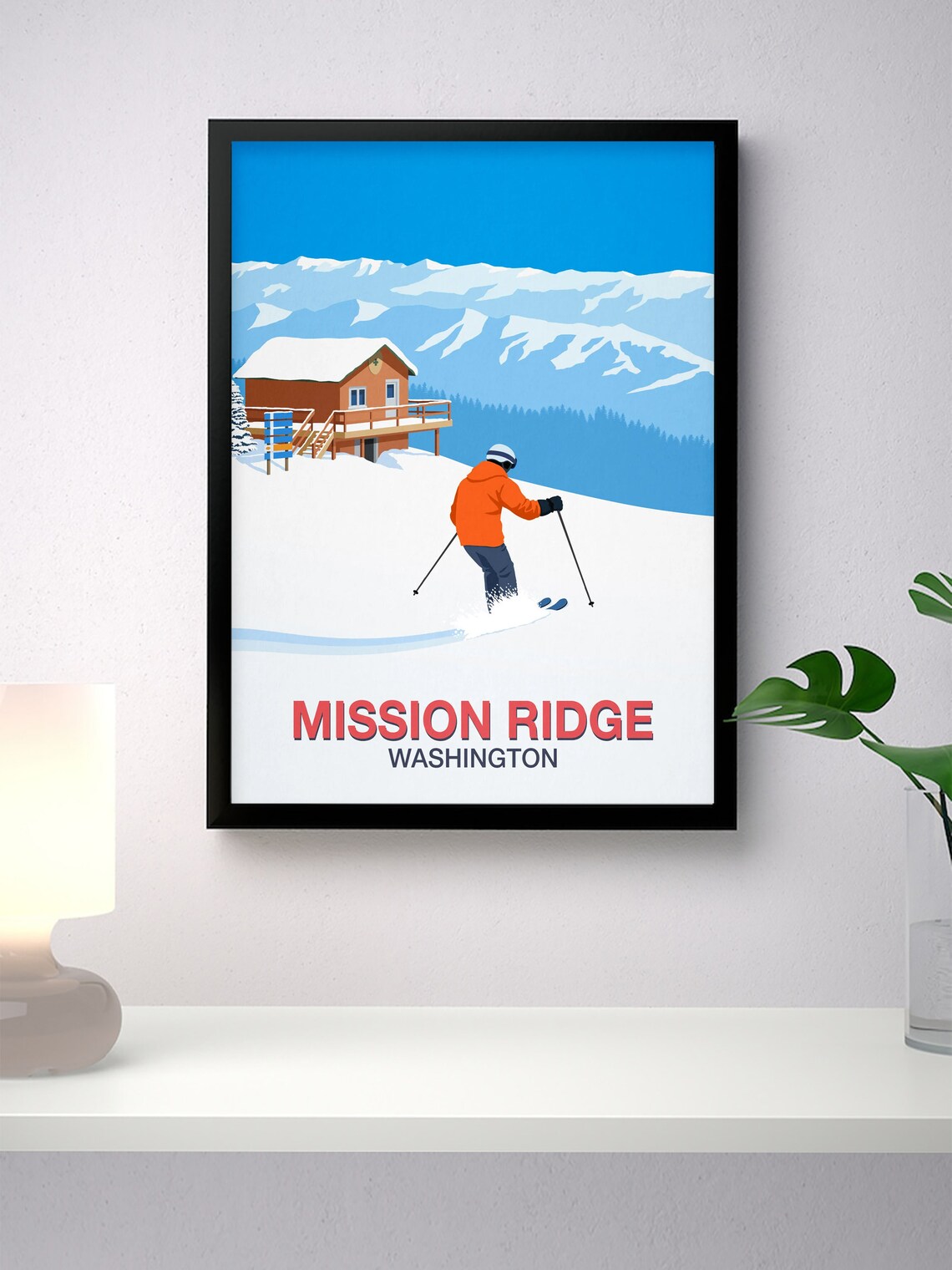 Mission Ridge Ski Resort Travel Poster Print - Image 4