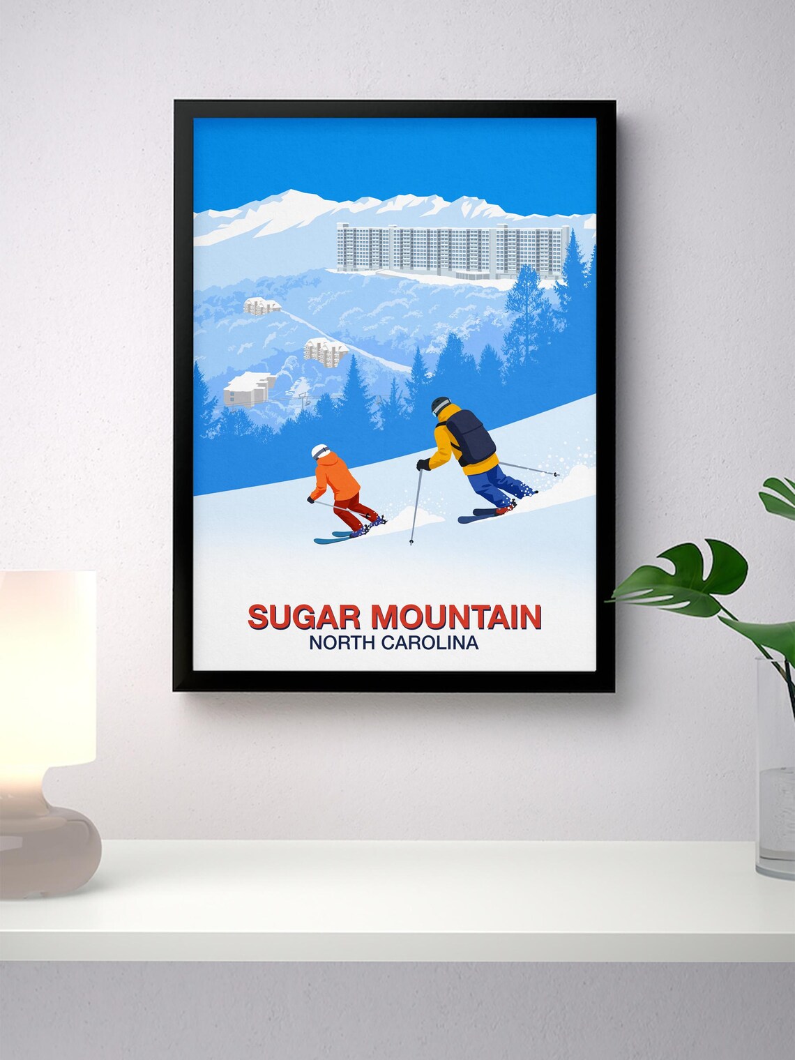 Sugar Mountain Ski Resort Travel Poster Print - Image 3