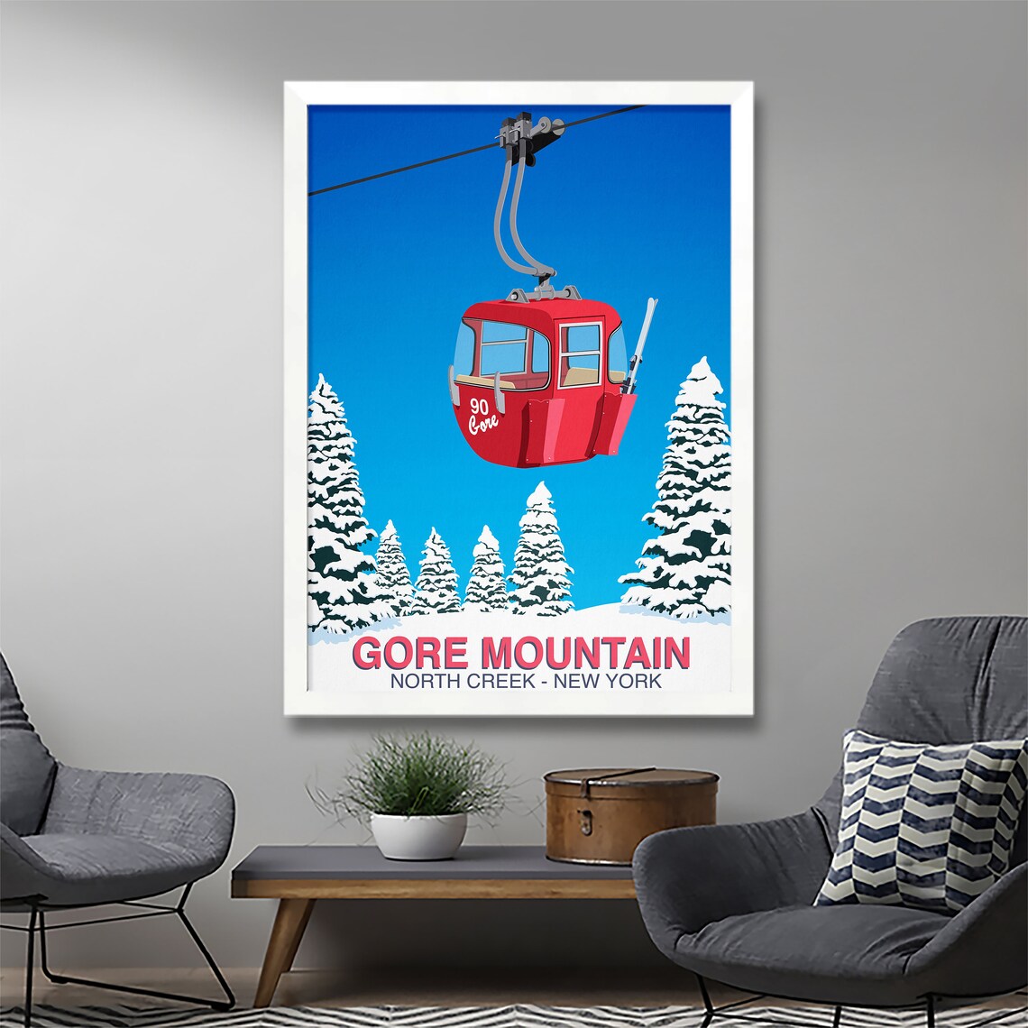 Gore Mountain Ski Resort New York Travel Poster - Image 2