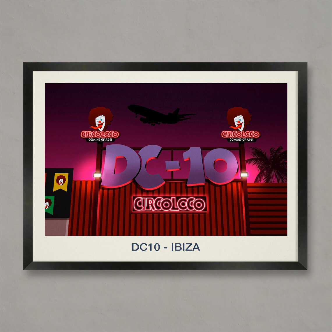 DC10 Nightclub Poster, Nightclub Travel Poster