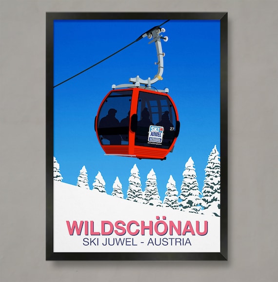 Wildschonau Ski Juwel Austria Schatzbergbahn Gondola Ski Poster
