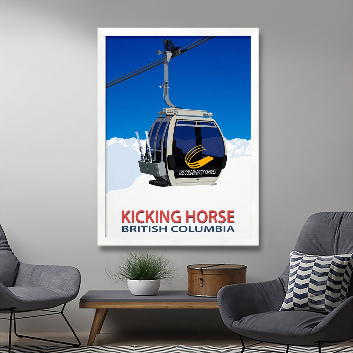 Kicking Horse Ski Resort Canada Travel Poster - Image 2