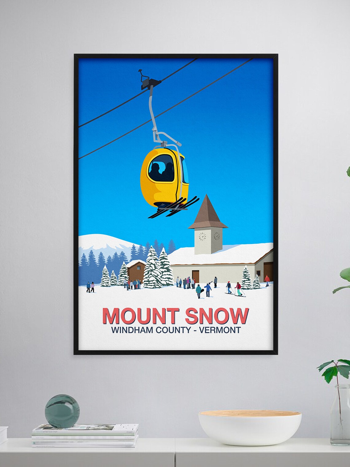 Mount Snow Ski Resort Poster Art Print - Image 4