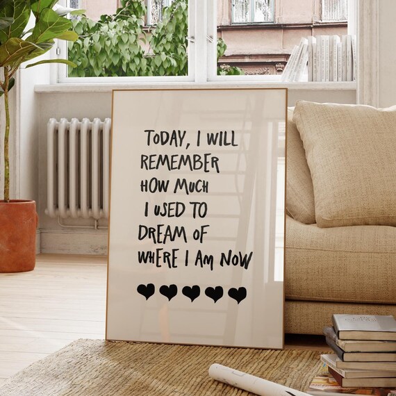 Motivational Quote Art Print Minimalist Trendy Decor