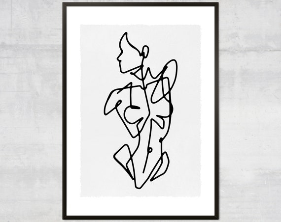 Female Body Line Art Print Wall Prints Woman Minimalist Boho Decor Spring Feminist