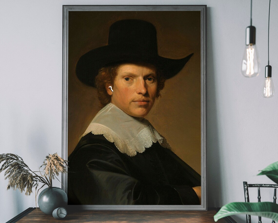 Victorian Altered Portrait, Surreal Renaissance Art Print