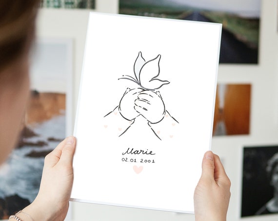Butterfly Baby Loss Keepsake Miscarriage Gift Funeral Gift Pregnancy Loss Gift Infant Loss Memorial Portrait Daughterson Loss Wall Art