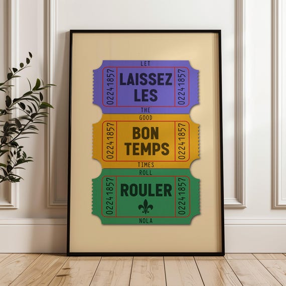 New Orleans French Quarter Art Print, Classic Style
