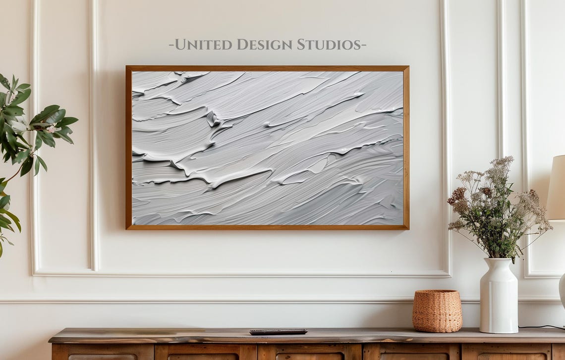 Gray Abstract Brushstroke Texture Minimalist Modern Art Poster - Image 4