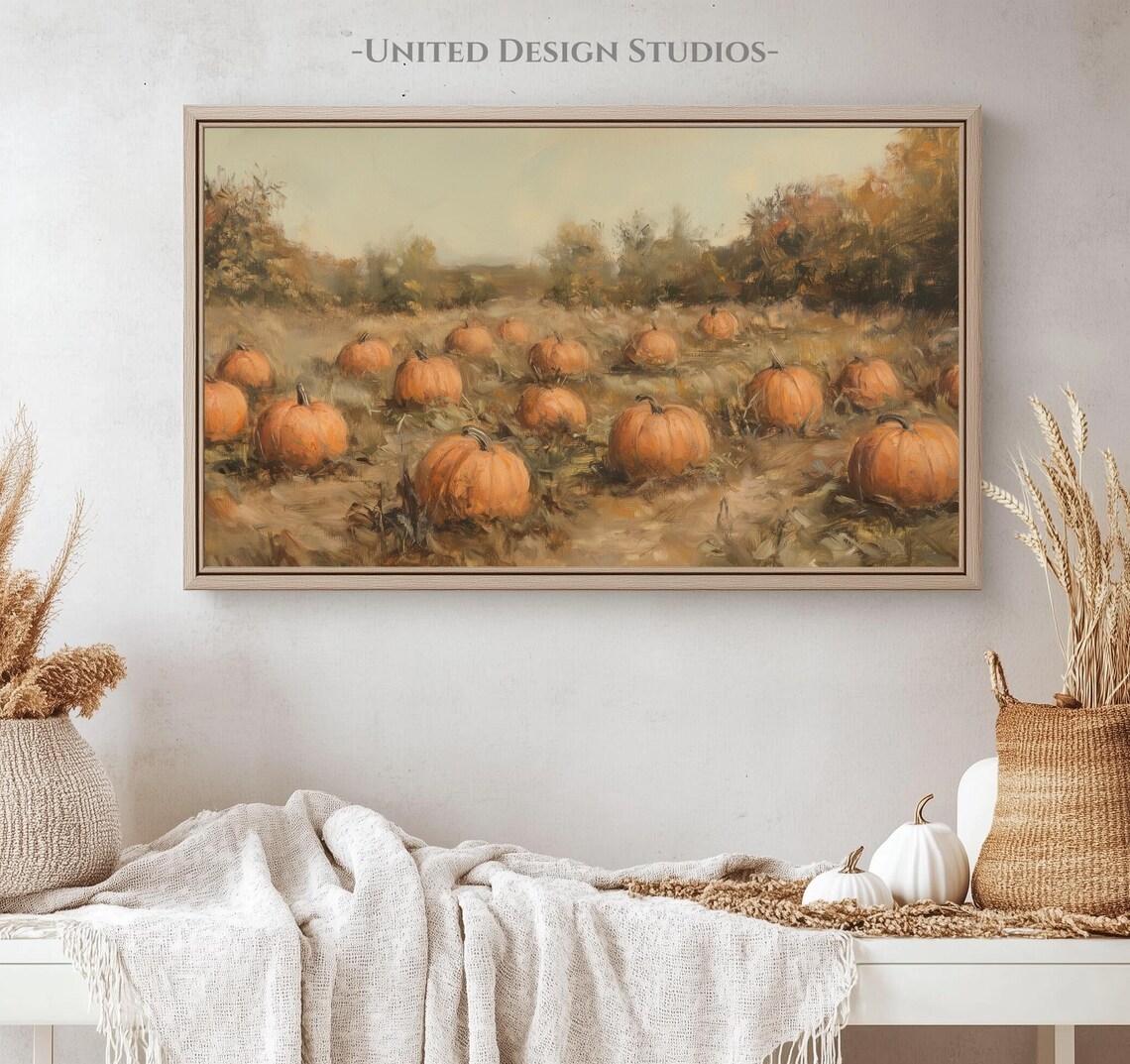 Fall Pumpkin Patch Art Print, Cottagecore Farmhouse - Image 4