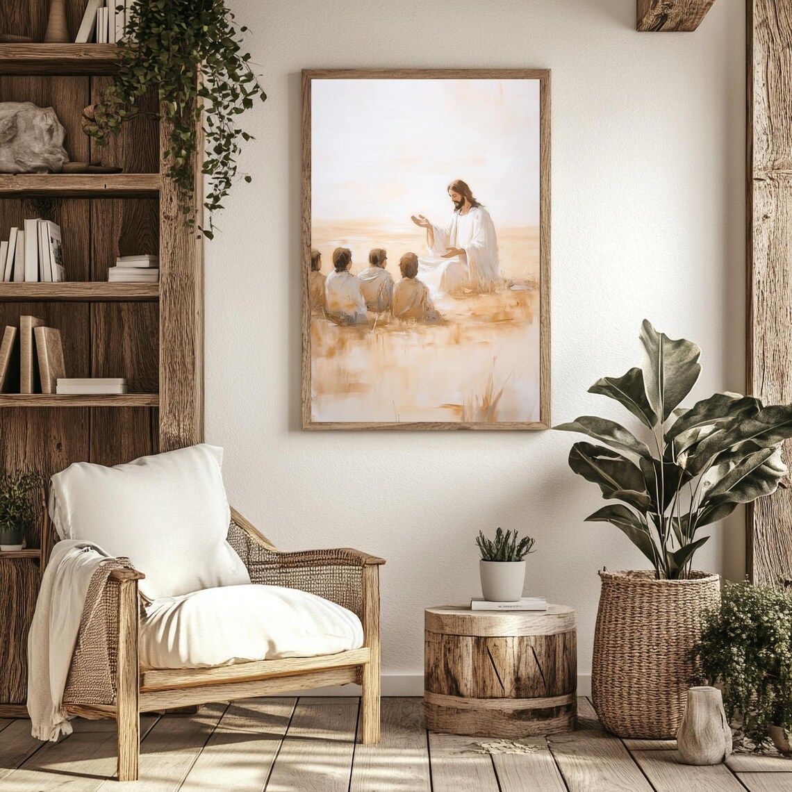 Jesus With Children Modern Christian Art Print - Image 2