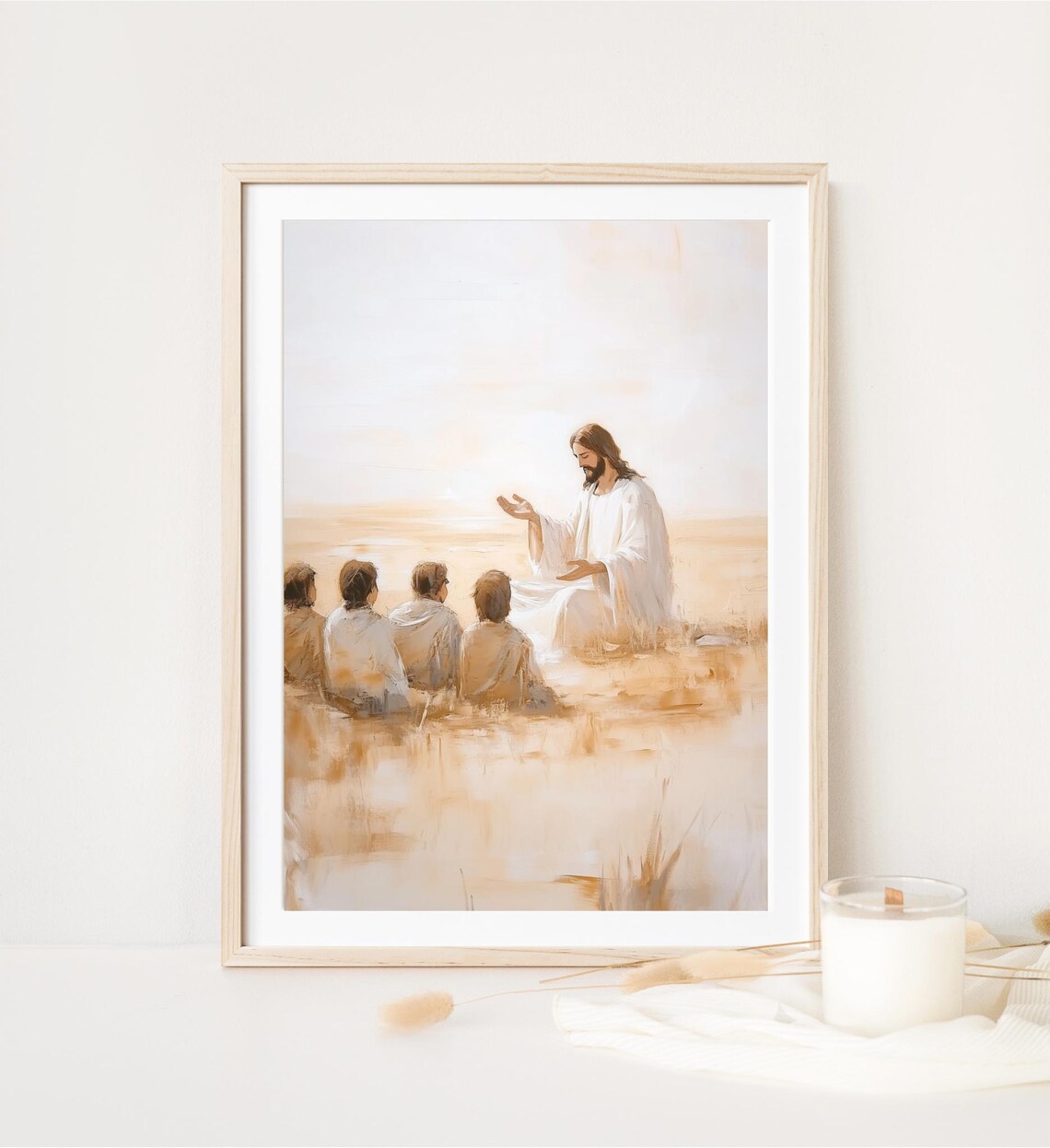 Jesus With Children Modern Christian Art Print - Image 4