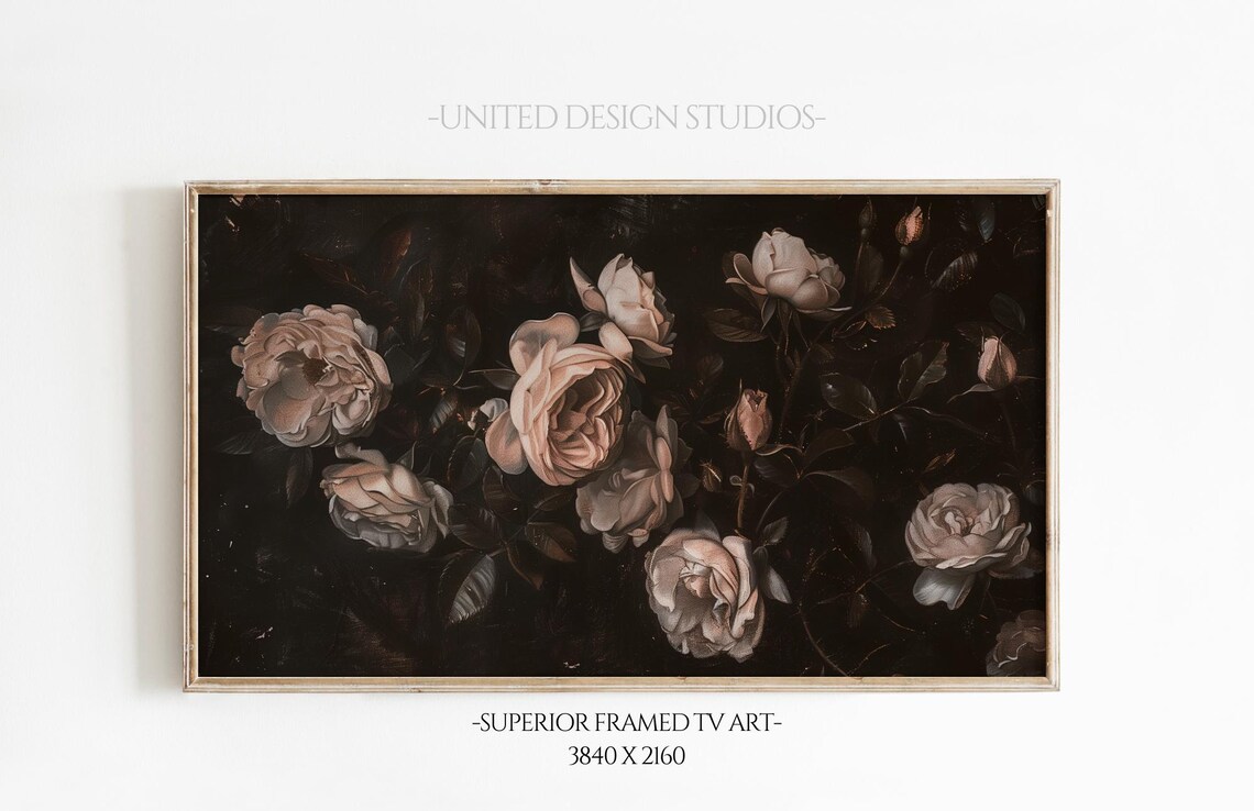 Roses Valentine's Day Baroque Floral Art Print