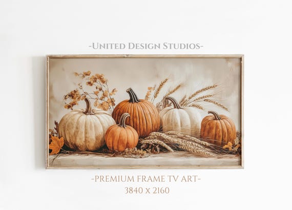 Frame Fall TV Art, Rustic Autumn Oil Painting