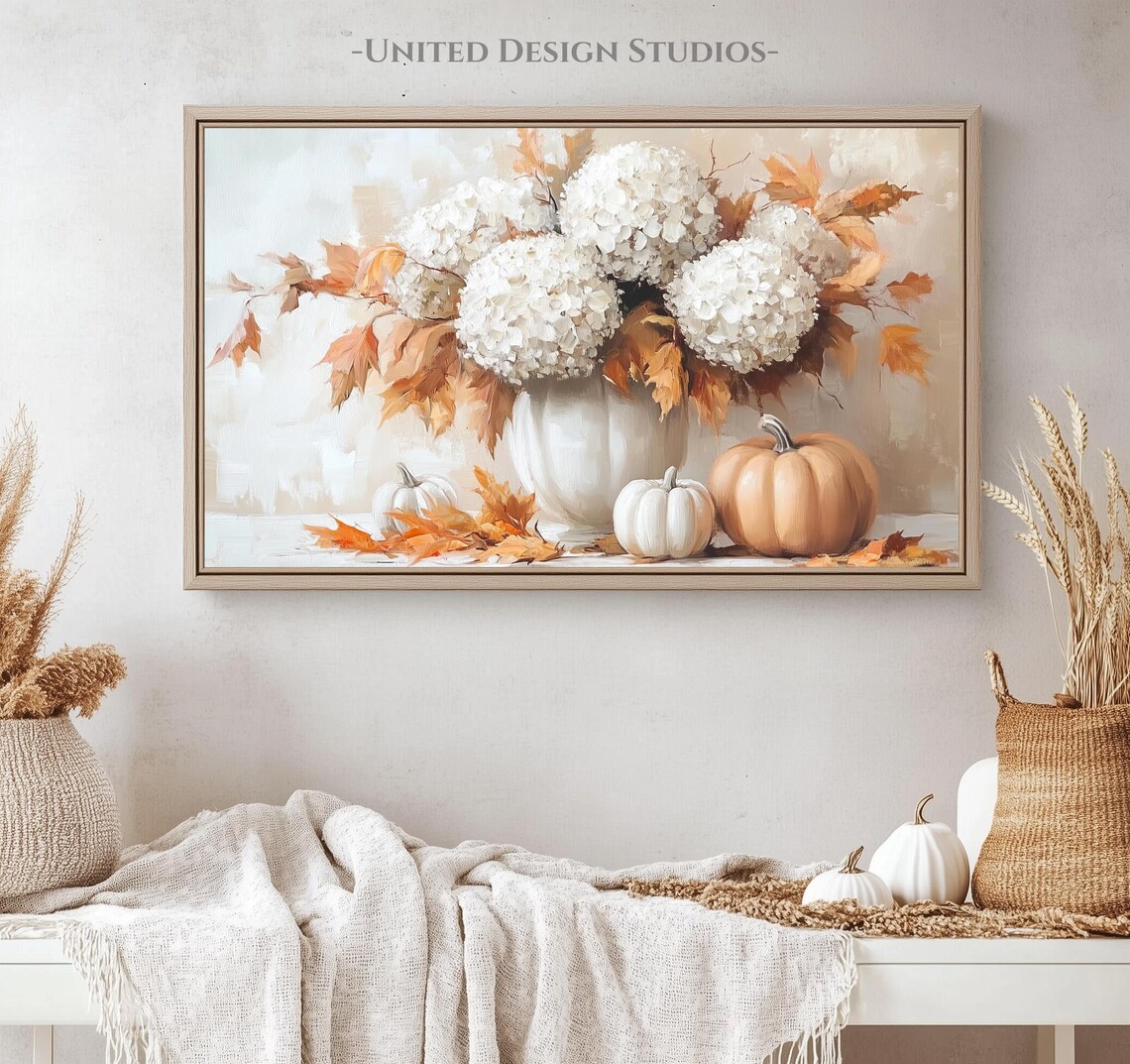 Autumn Still Life With Pumpkins, Rustic Wall Art - Image 4