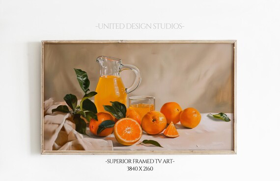 Frame Tv Art Frame Tv Artwork Theframe Tv Frame Tv Art Tv Frame Tv Fruit Art Oranges Frame Tv Art Orange Art