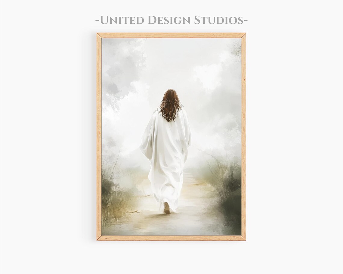Christian Artwork Of Jesus Walking Modern Christian Art Of Jesus Walking Jesus Loves You Jesus Painting