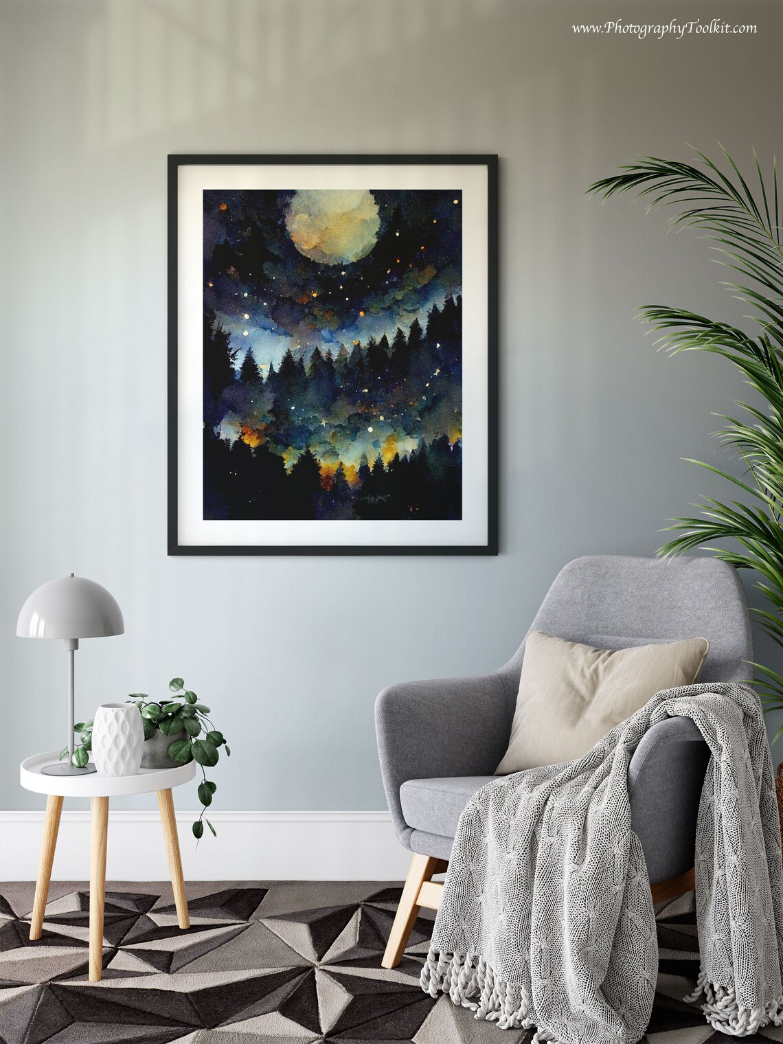Night Sky Print Starry Night Star Patterns Star Poster Full Moon Magic Star Chart Poster Moon And Star Decoration Moon Art - Image 6