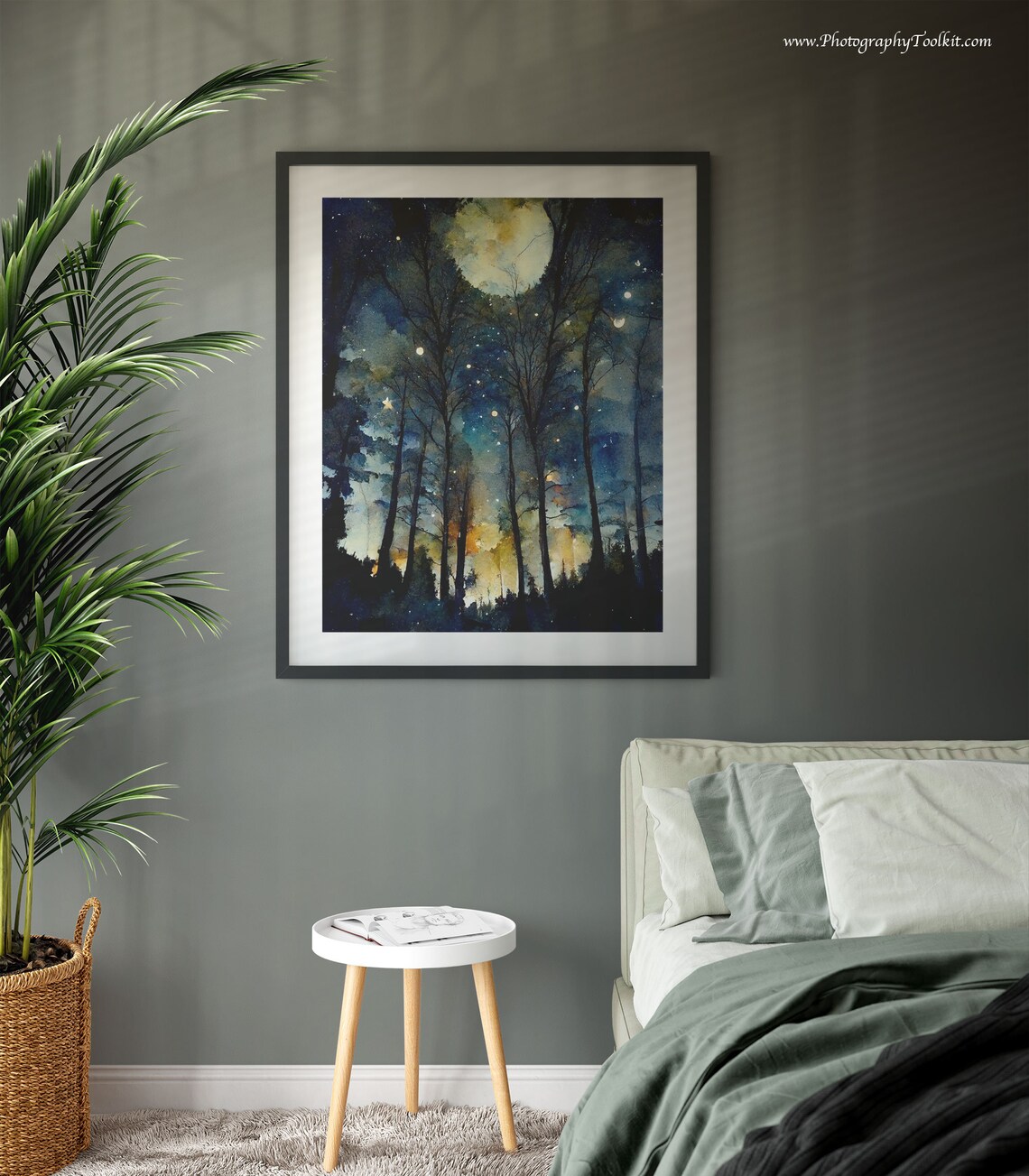 Night Sky Print Starry Night Star Patterns Star Poster Full Moon Magic Star Chart Poster Moon And Star Decoration Moon Art - Image 3