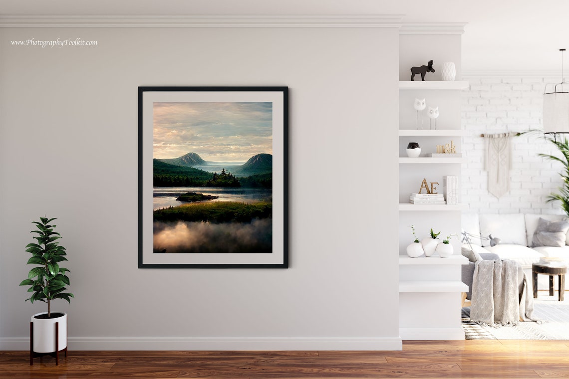 Acadia National Park Print National Park Art Maine Acadia National Park Bass Harbor Print Lighthouse Retro Travel Poster Maine Print - Image 4