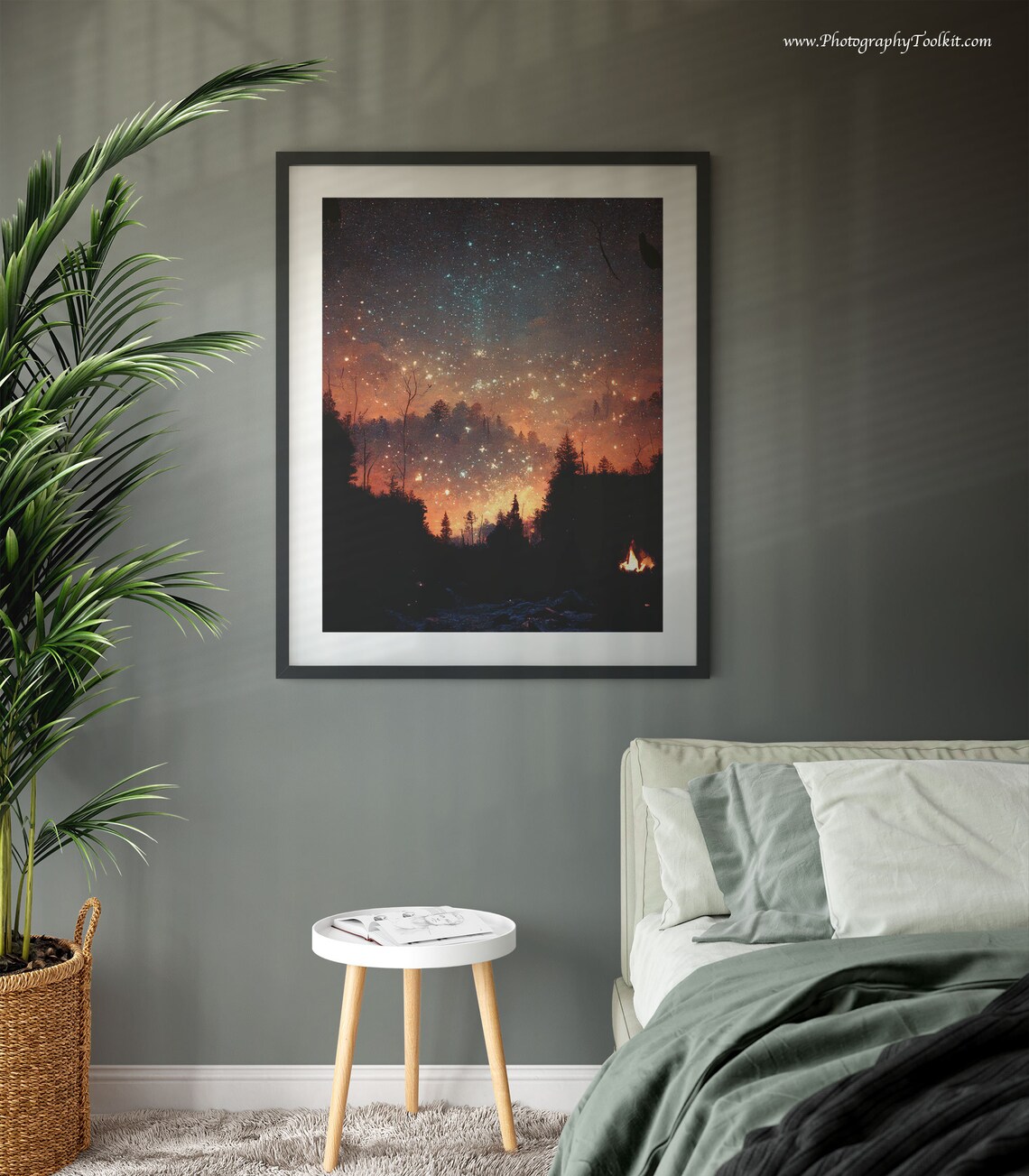 Camping Under The Stars Campfire Art Print - Image 3