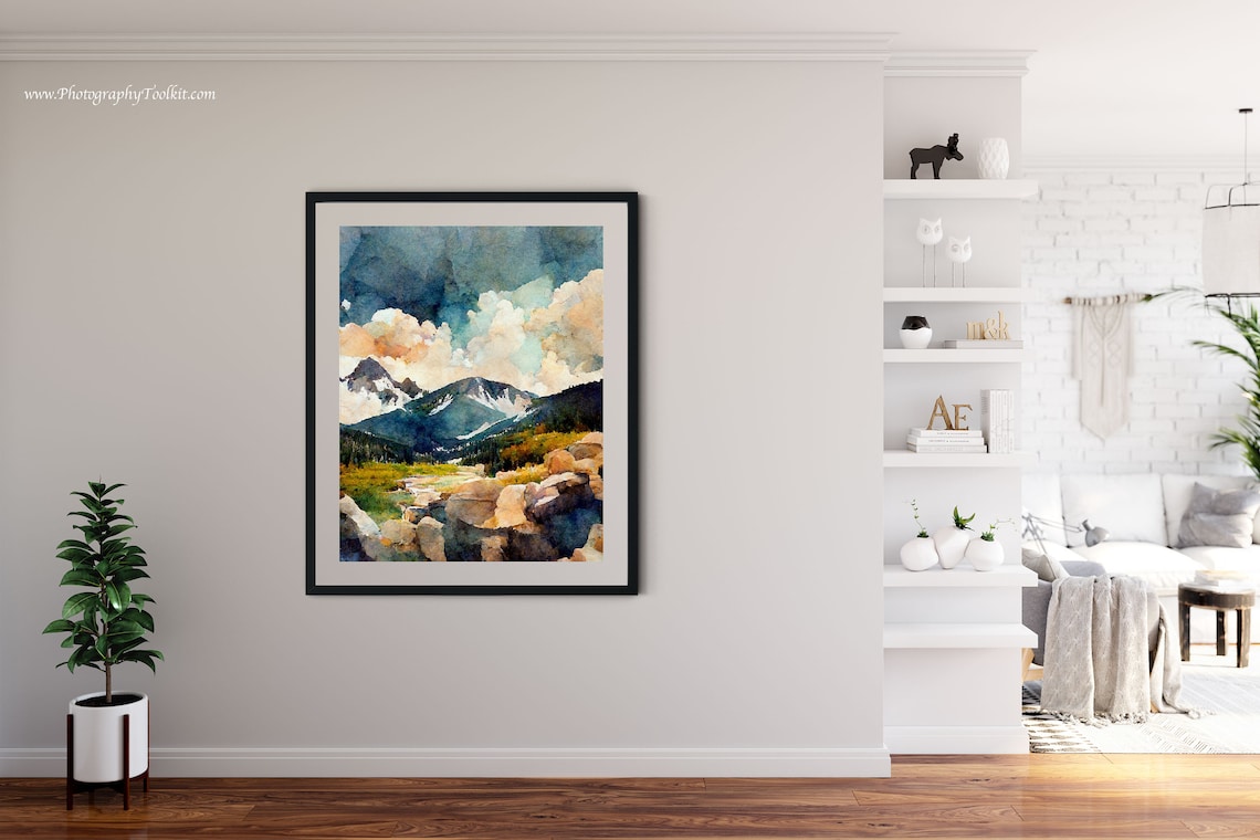 Rocky Mountain Art Print, Canadian Rockies Poster - Image 4