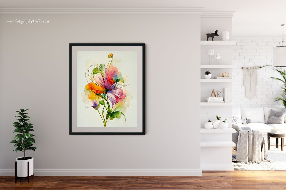 Wildflowers Botanical Leaf Print, Greenery Art Print - Image 3