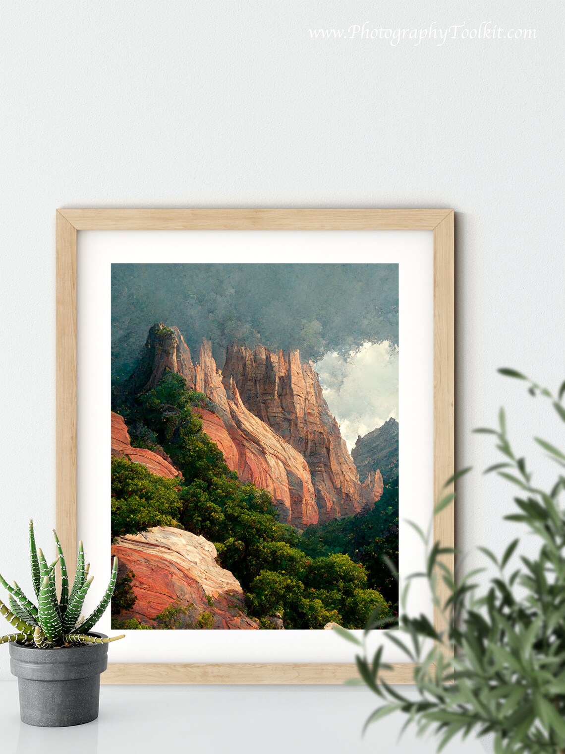Zion Canyon Boho Western Decor Travel Poster - Image 5