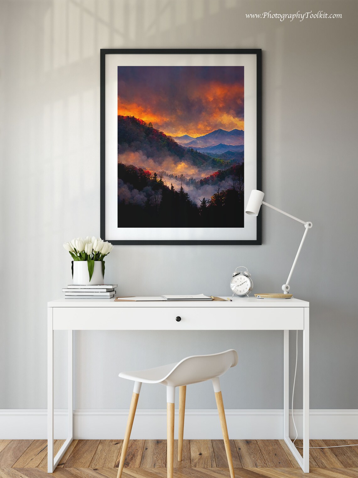 Great Smoky Mountains Travel Poster, Landscape Art - Image 2