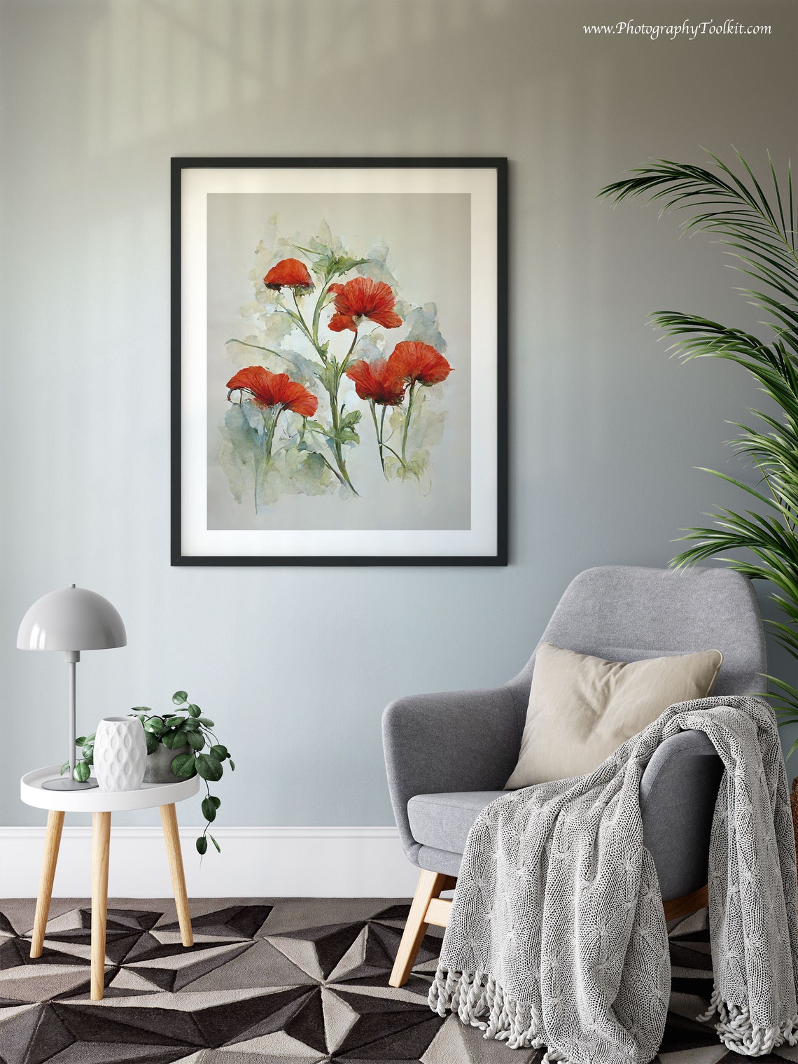 Red Poppies Print Poppy Flowers Art Poppies Watercolor Abstract Poppy Poppy Wall Art Farmhouse Wall Decor Poppy Painting Red Flowers - Image 6