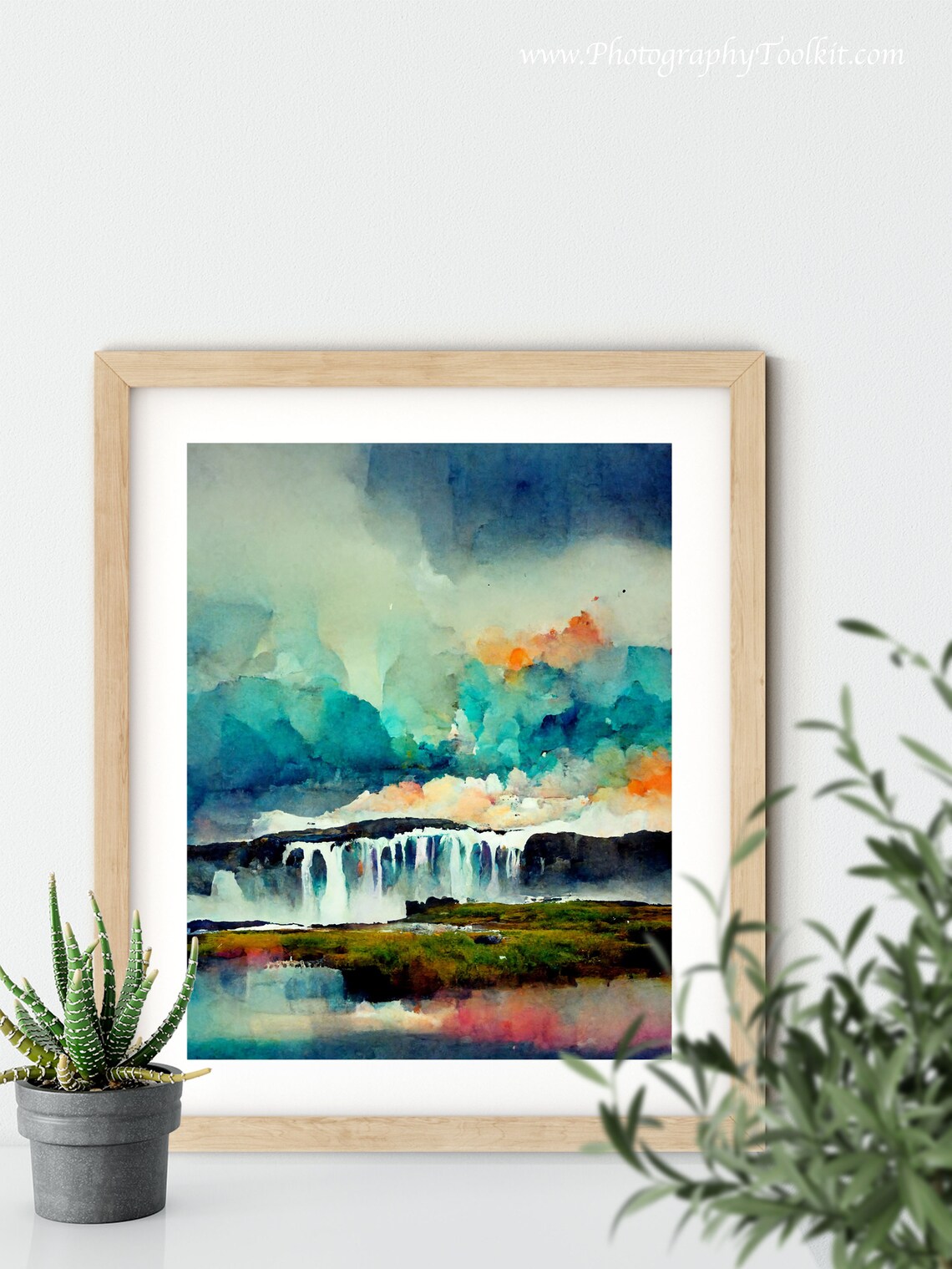 Godafoss Icelandic Waterfall Scandinavian Art Print - Image 5