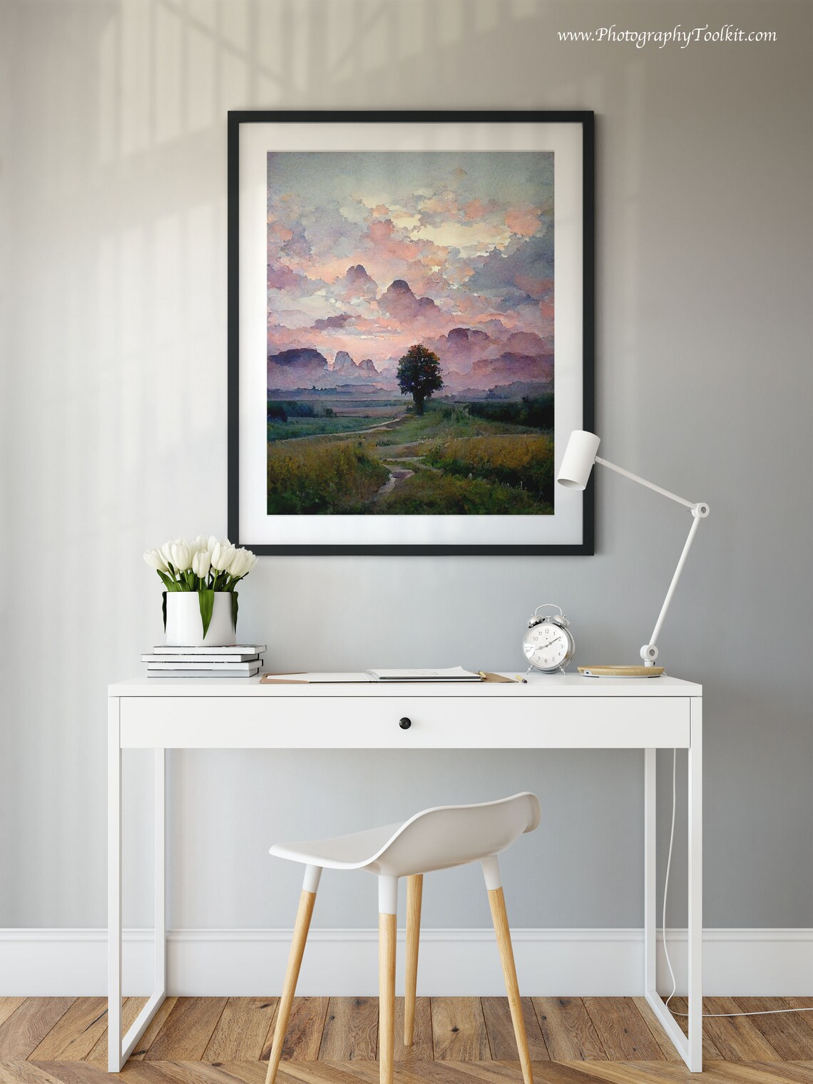 Winter Forest Landscape, Watercolor Art Print - Image 2
