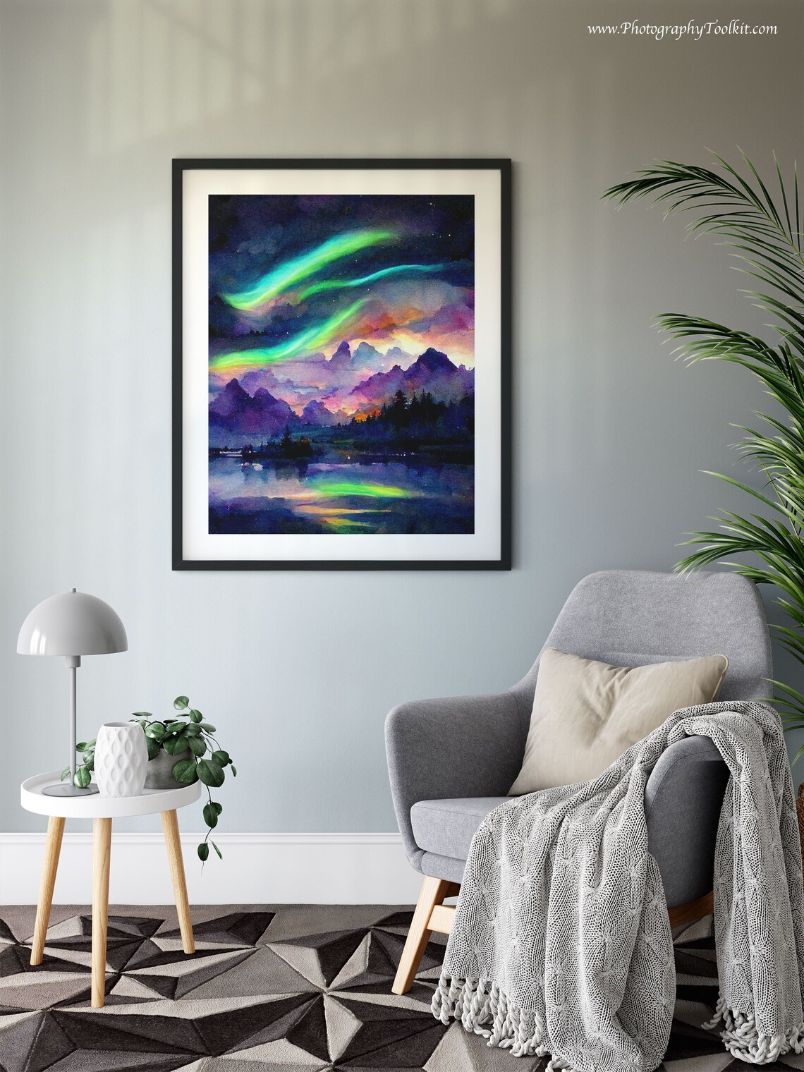 Aurora Borealis Art, Northern Lights Night Sky Print - Image 6