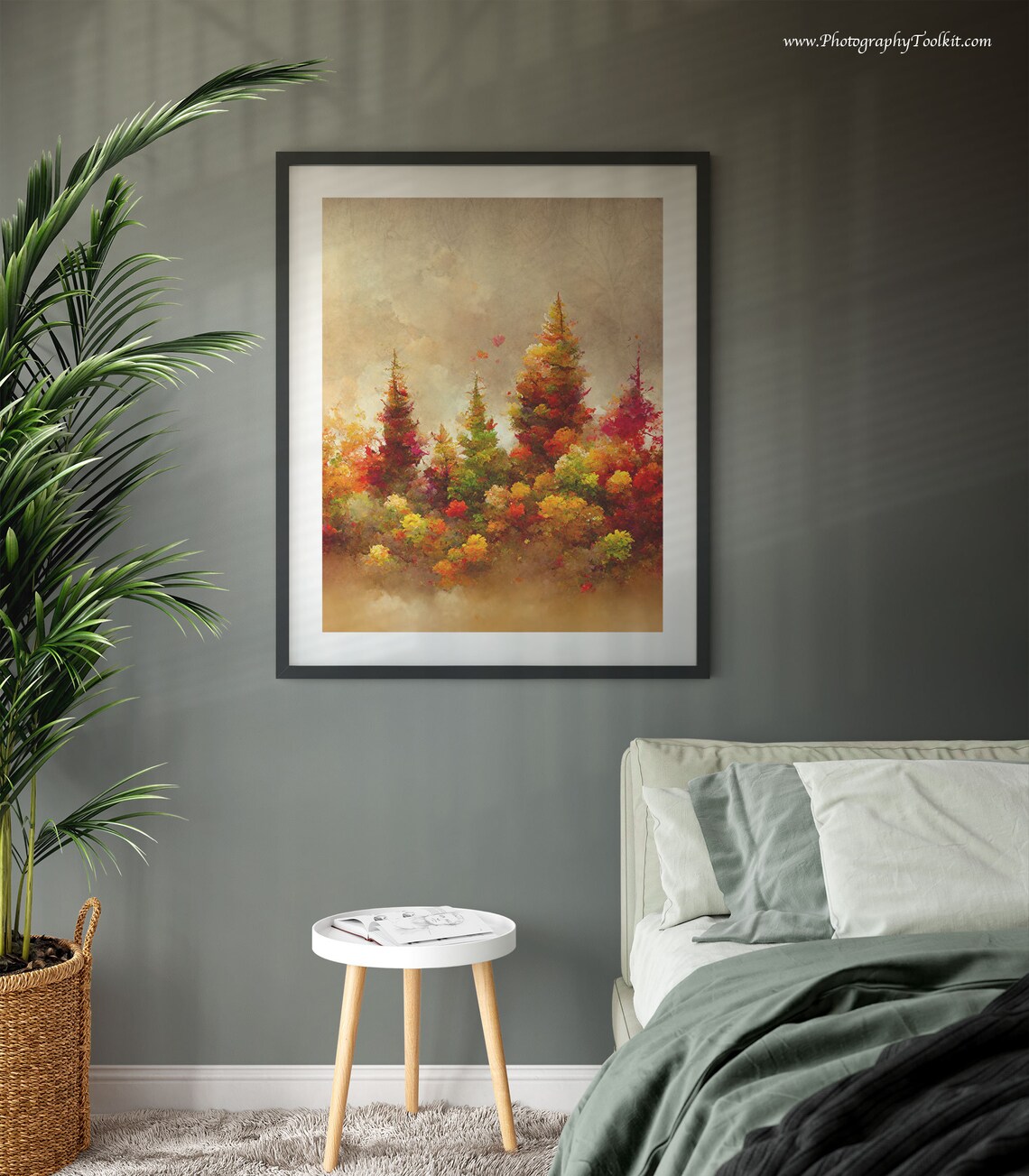 Autumn Landscape Art Print, Vintage Fall Decor - Image 3