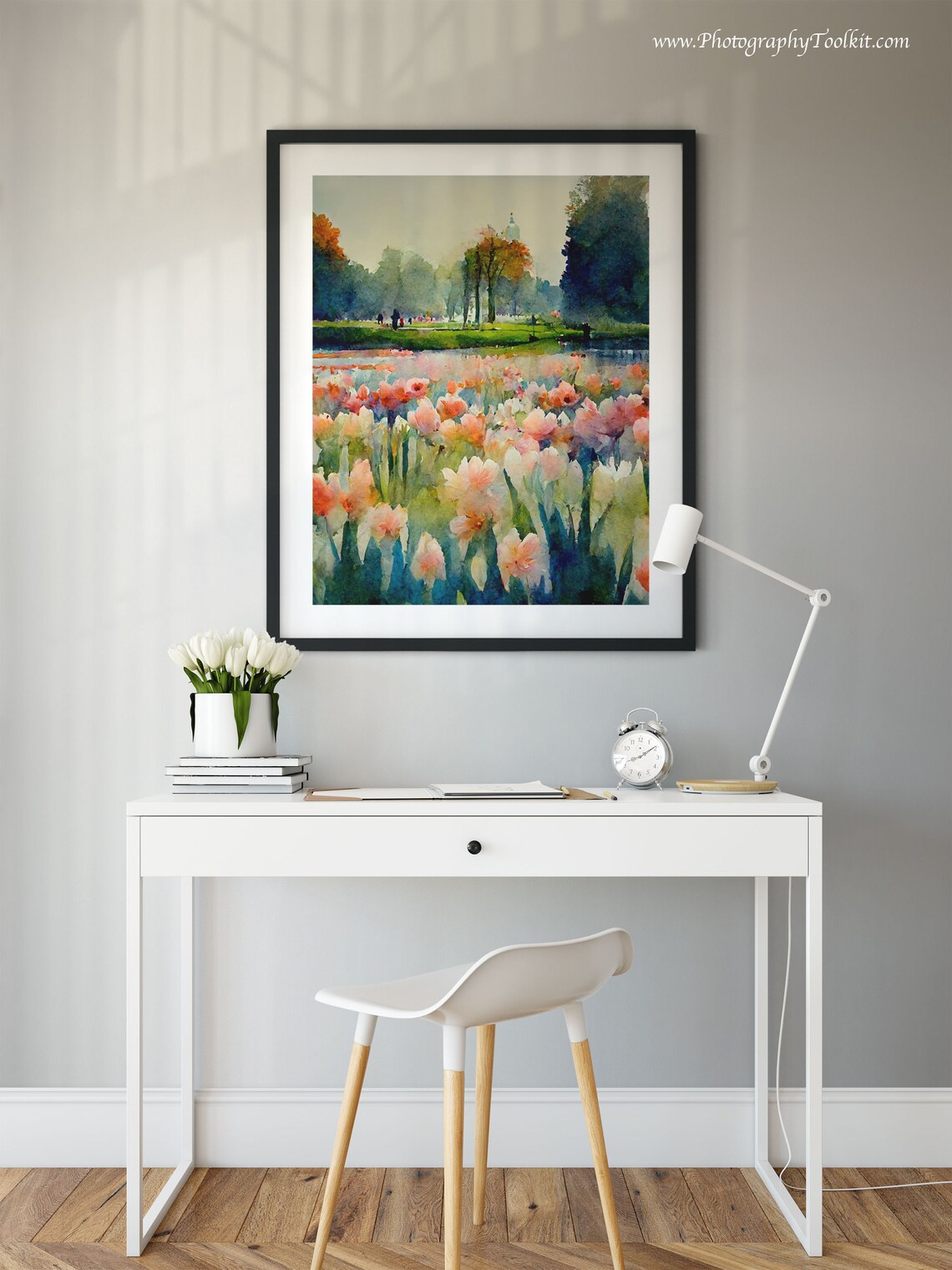 Keukenhof Tulip Field Print, Scandinavian Art Print - Image 2